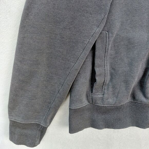 Gap Button Up Cardigan Sweater Mens Size XL Gray Jersey Knit Shawl Collar Pocket - Picture 5 of 12